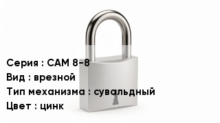 Дверной замок САМ 8-8 врезной сувальдный цинк
